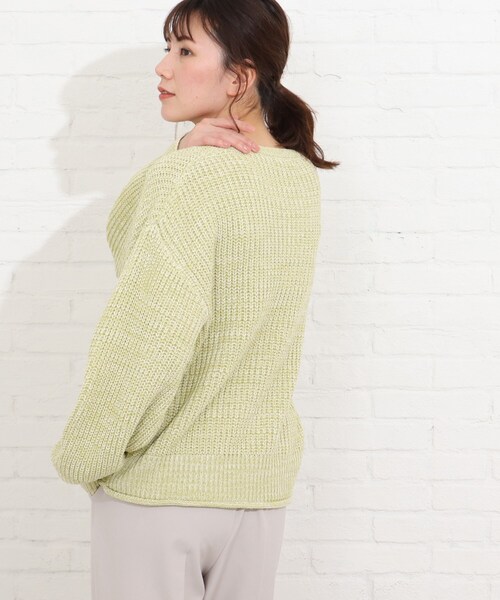 SHOO・LA・RUE（シューラルー）の「◆メランジ見えMIXニットプルオーバー（ニット/セーター・レディース・ホワイト系その他4/ブルー系3/グリーン系その他5・00）」の21枚目の写真