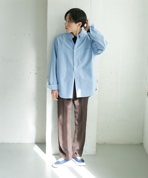 URBAN RESEARCH DOORS（アーバンリサーチドアーズ）の「オックスボタンダウンオーバーシャツ（シャツ/ブラウス・メンズ・ホワイト/ブルー・40/38）」の11枚目の写真