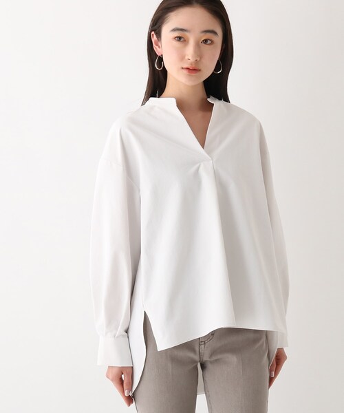 OPAQUE.CLIP（オペークドットクリップ）の「◆ヴィンテージタイプライター スキッパーシャツ（シャツ/ブラウス・レディース・ピンク系7/ブルー系7/ホワイト系/ライトブルー・42/38/40）」の7枚目の写真