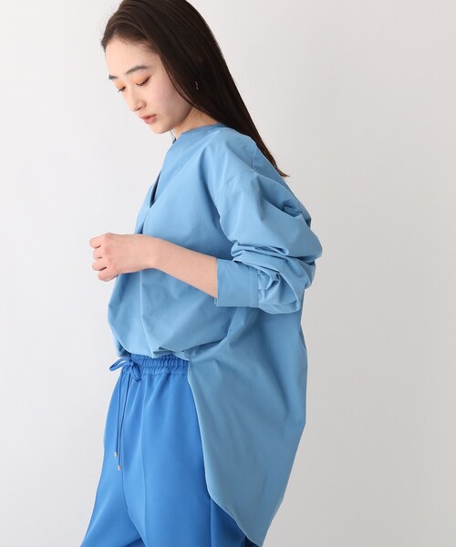 OPAQUE.CLIP（オペークドットクリップ）の「◆ヴィンテージタイプライター スキッパーシャツ（シャツ/ブラウス・レディース・ピンク系7/ブルー系7/ホワイト系/ライトブルー・42/38/40）」の5枚目の写真