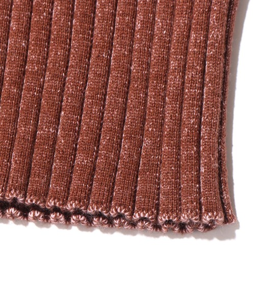 atmos pink（アトモスピンク）の「atmos pink 配色開襟リブニット（ニット/セーター・レディース・ブラウン/グリーン/ネイビー・FREE）」の16枚目の写真