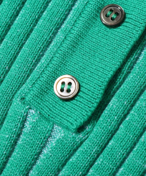 atmos pink（アトモスピンク）の「atmos pink 配色開襟リブニット（ニット/セーター・レディース・ブラウン/グリーン/ネイビー・FREE）」の19枚目の写真