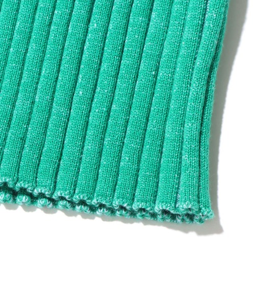 atmos pink（アトモスピンク）の「atmos pink 配色開襟リブニット（ニット/セーター・レディース・ブラウン/グリーン/ネイビー・FREE）」の21枚目の写真