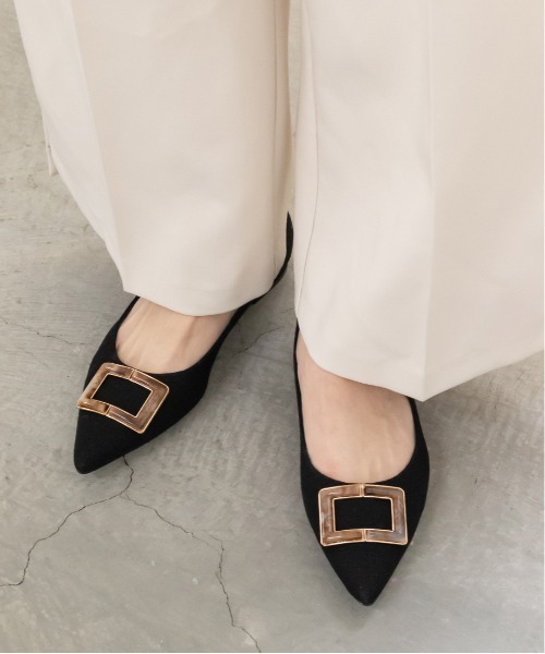 RANDA（ランダ）の「ストレスフリー/マーブルパーツフラットパンプス（パンプス・レディース・ブラック/オレンジ/アイボリー・23/24/25/22/22.5/24.5/23.5）」の8枚目の写真