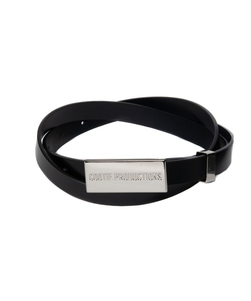COOTIE PRODUCTIONS（クーティープロダクションズ）の「Leather Buckle Belt（ベルト・メンズ・ブラック×シルバー/ブラック×ゴールド・MEDIUM/LARGE/SMALL）」の2枚目の写真