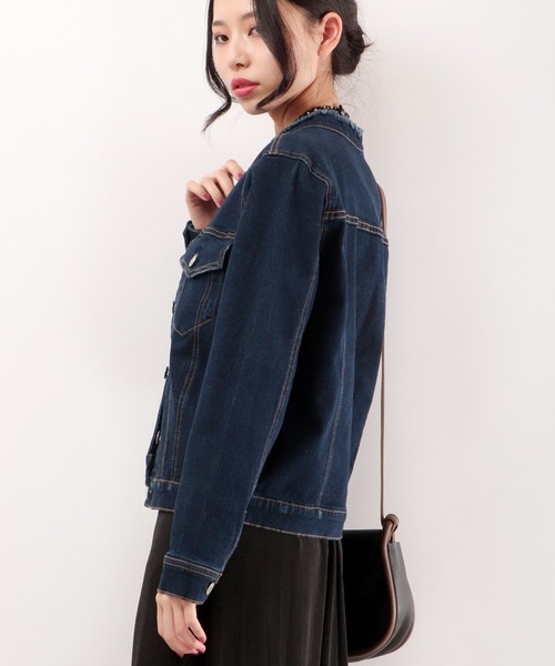 A.N.L（エーエヌエル　レーベル）の「A.N.L ストレッチ　デニムジャケット（デニムジャケット・レディース・A/B/C/D・38/40）」の6枚目の写真