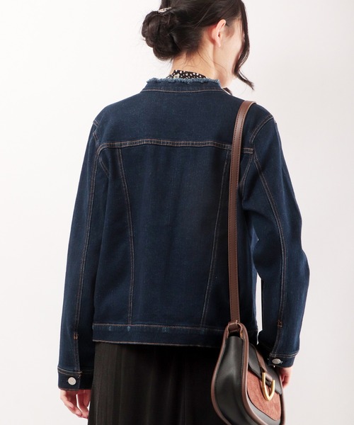 A.N.L（エーエヌエル　レーベル）の「A.N.L ストレッチ　デニムジャケット（デニムジャケット・レディース・A/B/C/D・38/40）」の7枚目の写真