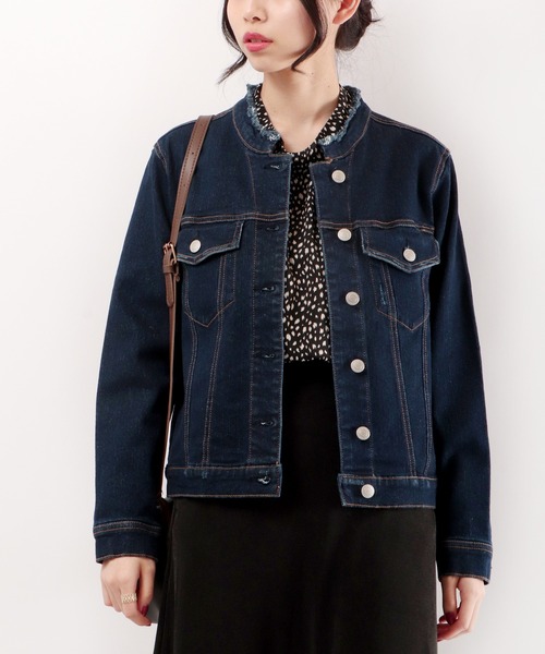 A.N.L（エーエヌエル　レーベル）の「A.N.L ストレッチ　デニムジャケット（デニムジャケット・レディース・A/B/C/D・38/40）」の5枚目の写真
