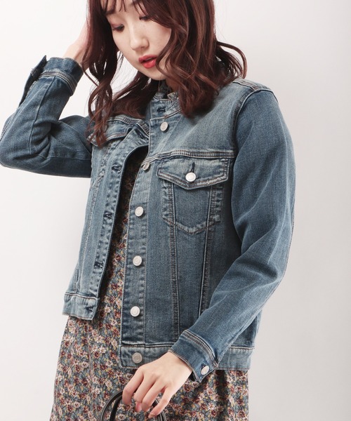 A.N.L（エーエヌエル　レーベル）の「A.N.L ストレッチ　デニムジャケット（デニムジャケット・レディース・A/B/C/D・38/40）」の9枚目の写真