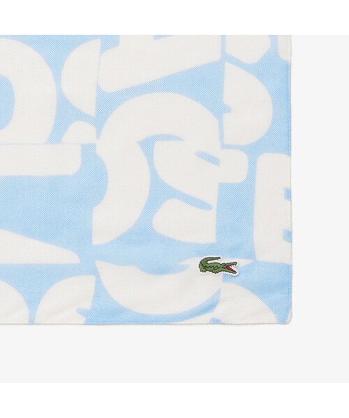 LACOSTE（ラコステ）の「ブランドネームロゴブロックプリントスカーフ（バンダナ/スカーフ・メンズ・ネイビー/ブルー・FREE）」の5枚目の写真