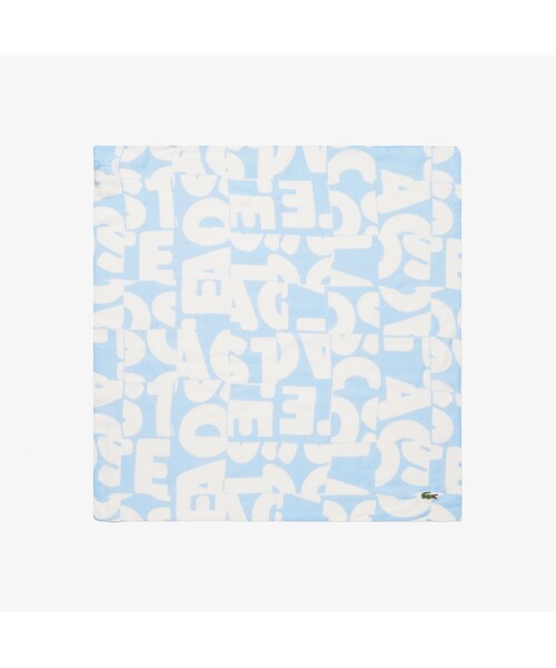 LACOSTE（ラコステ）の「ブランドネームロゴブロックプリントスカーフ（バンダナ/スカーフ・メンズ・ネイビー/ブルー・FREE）」の6枚目の写真