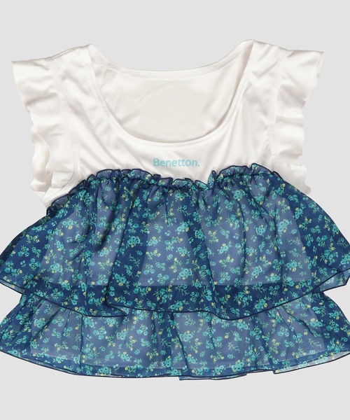 BENETTON (UNITED COLORS OF BENETTON)(ベネトンユナイテッドカラーズオブベネトン)の「【BENETTON:ベネトン】キッズカバーアップ付ビキニ3点セット 水着(水着・キッズ・ネイビー/ピンク・140/150/160/170)」の8枚目の写真