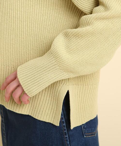 Dessin（デッサン）の「◆【洗える・日本製】ハーフジップニットプルオーバー＜S～L＞（ニット/セーター・レディース・ライトグレー/レモンイエロー/ホワイト系・01/02/03）」の8枚目の写真