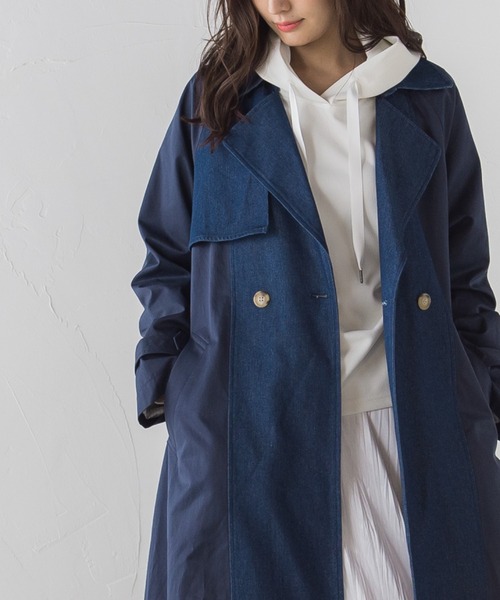 socolla（ソコラ）の「【socolla】星刺繍ジョーゼットドルマンフーディー≪洗濯機で洗える≫（パーカー・レディース・ベージュ/ブルー/オフホワイト・M）」の8枚目の写真