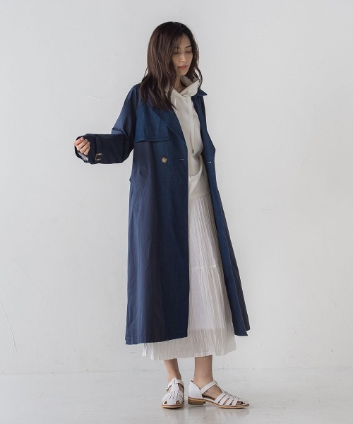 socolla（ソコラ）の「【socolla】星刺繍ジョーゼットドルマンフーディー≪洗濯機で洗える≫（パーカー・レディース・ベージュ/ブルー/オフホワイト・M）」の10枚目の写真