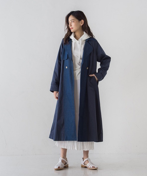 socolla（ソコラ）の「【socolla】星刺繍ジョーゼットドルマンフーディー≪洗濯機で洗える≫（パーカー・レディース・ベージュ/ブルー/オフホワイト・M）」の11枚目の写真