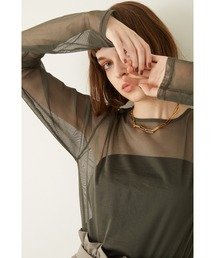 【LA PEAU DE GEM】シアーニットチュール