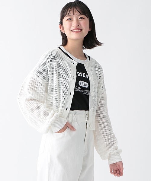 LOVETOXIC（ラブトキシック）の「メッシュカーディガン（カーディガン