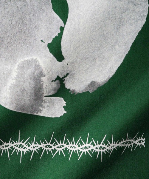 SHAREEF(シャリーフ)の「"ABSTRACT APPLE" S/S BIG-T(Tシャツ/カットソー・メンズ・ホワイト/ブラック/グリーン/チャコール・1/2/3)」の12枚目の写真