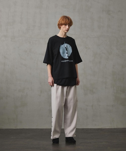 SHAREEF(シャリーフ)の「"ABSTRACT APPLE" S/S BIG-T(Tシャツ/カットソー・メンズ・ホワイト/ブラック/グリーン/チャコール・1/2/3)」の20枚目の写真