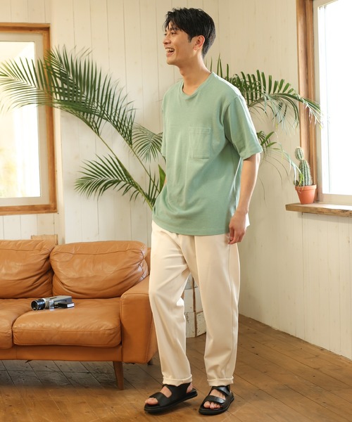 UNION STATION（ユニオンステーション）の「カラーカノコポケットＴシャツ（Tシャツ/カットソー・メンズ・ホワイト/ライトブルー/グリーン/オレンジ/マスタード/ブラウン・M/L）」の14枚目の写真