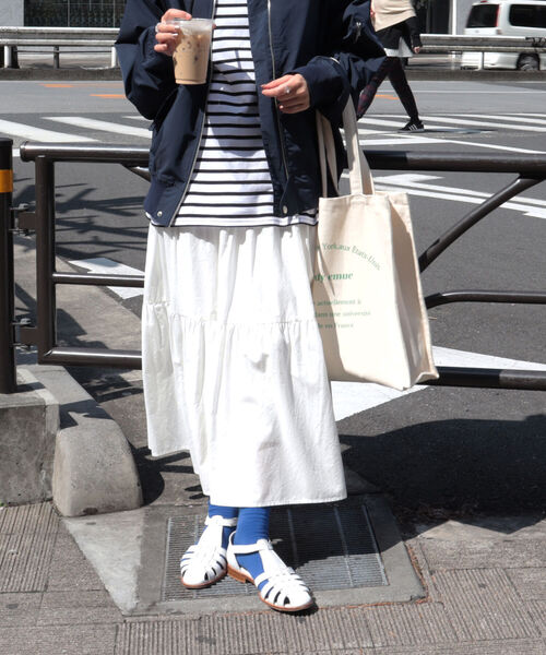 fredy emue（フレディエミュ）の「ティアードスカート（スカート・レディース・オフホワイト/ホワイト系その他5/ピンク/ブラック・38）」の8枚目の写真