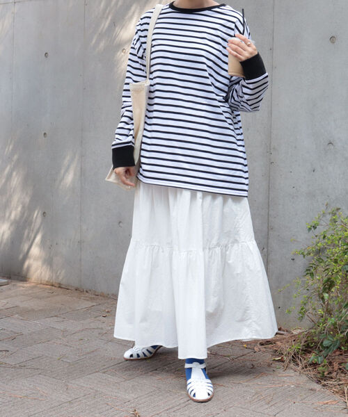 fredy emue（フレディエミュ）の「ティアードスカート（スカート・レディース・オフホワイト/ホワイト系その他5/ピンク/ブラック・38）」の9枚目の写真