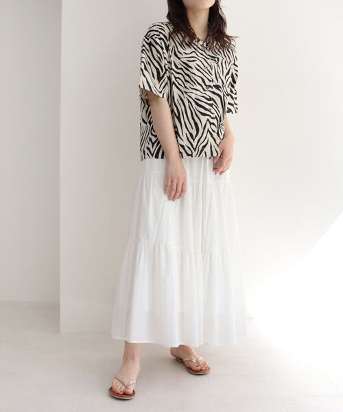 fredy emue（フレディエミュ）の「ティアードスカート（スカート・レディース・オフホワイト/ホワイト系その他5/ピンク/ブラック・38）」の11枚目の写真