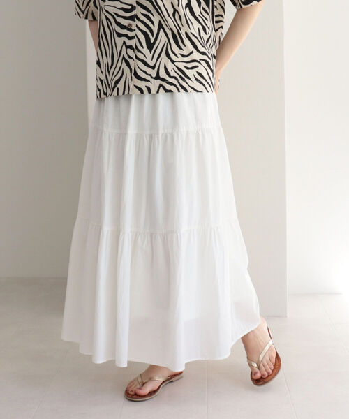 fredy emue（フレディエミュ）の「ティアードスカート（スカート・レディース・オフホワイト/ホワイト系その他5/ピンク/ブラック・38）」の12枚目の写真