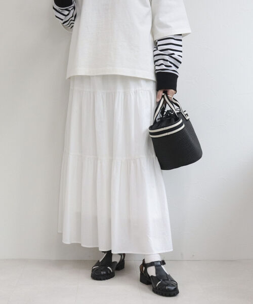 fredy emue（フレディエミュ）の「ティアードスカート（スカート・レディース・オフホワイト/ホワイト系その他5/ピンク/ブラック・38）」の18枚目の写真