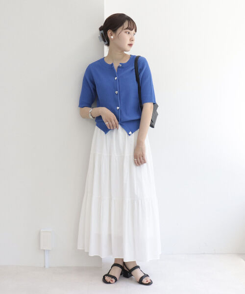 fredy emue（フレディエミュ）の「ティアードスカート（スカート・レディース・オフホワイト/ホワイト系その他5/ピンク/ブラック・38）」の19枚目の写真