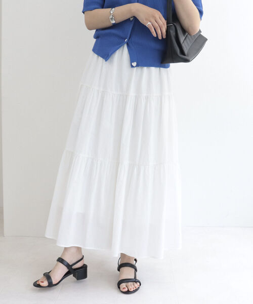 fredy emue（フレディエミュ）の「ティアードスカート（スカート・レディース・オフホワイト/ホワイト系その他5/ピンク/ブラック・38）」の22枚目の写真