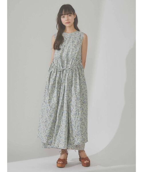 merry jenny（メリージェニー）の「flowerエプロンワンピース（ワンピース・レディース・イエロー/ブルー・FREE）」の4枚目の写真