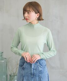 RETRO GIRL | シアーハイネックレイヤードカットソー(Tシャツ/カットソー)