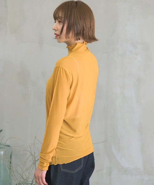 RETRO GIRL（レトロガール）の「シアーハイネックレイヤードカットソー（Tシャツ/カットソー・レディース・ブラウン系その他/ホワイト/グリーン/ブラック/オレンジ・FREE）」の20枚目の写真