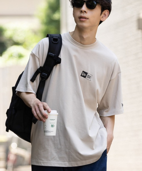 NEW ERA（ニューエラ）の「ニューエラ オーバーサイズ 半袖Tシャツ ONSPOTZ別注 ボックスロゴ（Tシャツ/カットソー・メンズ・ホワイト/ブラック/ベージュ/ネイビー/オリーブ/オフホワイト/ベージュ系その他/ダークグリーン/ネイビー系/カーキ系/ベージュ系その他2/グレー系その他/ライトグリーン/ライトブルー/ブロンズ/ピンク/キャメル/ブラウン/ライトグレー/オレンジ/パープル/ブルー系その他/グリーン系その他/ストーン/ブルー・S/M/L/XL/XXL）」の9枚目の写真