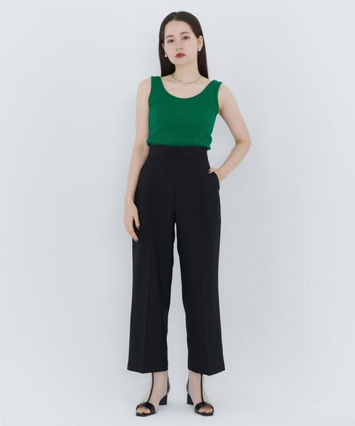 TINA：JOJUN（ティーナジョジュン）の「トタンテレコ タンクトップ TINA：JOJUN（タンクトップ・レディース・スカイブルー/ブラック/ベージュ/グレー/オフホワイト/グリーン・M）」の9枚目の写真