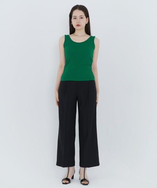 TINA：JOJUN（ティーナジョジュン）の「トタンテレコ タンクトップ TINA：JOJUN（タンクトップ・レディース・スカイブルー/ブラック/ベージュ/グレー/オフホワイト/グリーン・M）」の22枚目の写真