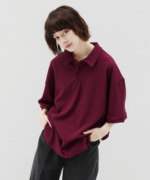 ETELIO | リップルプリーツビッグシルエットポロシャツ(ポロシャツ)