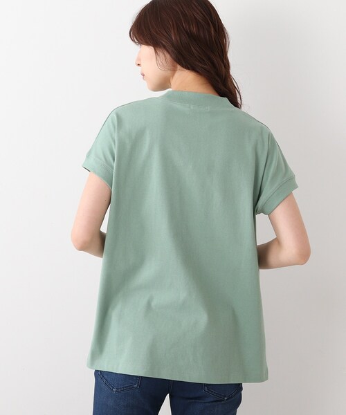 DRESKIP(ドレスキップ)の「◆【遮熱/接触冷感/UVカット/追加生産】AIR SHIELD フレンチTシャツ(Tシャツ/カットソー・レディース・オフホワイト/オリーブ/グレー系その他/ライトグリーン/ライトベージュ/ブラック系2・02/03/04)」の9枚目の写真