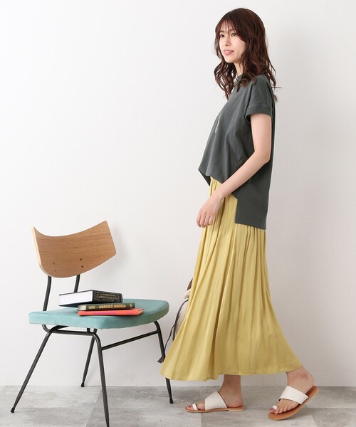 DRESKIP(ドレスキップ)の「◆【遮熱/接触冷感/UVカット/追加生産】AIR SHIELD フレンチTシャツ(Tシャツ/カットソー・レディース・オフホワイト/オリーブ/グレー系その他/ライトグリーン/ライトベージュ/ブラック系2・02/03/04)」の18枚目の写真