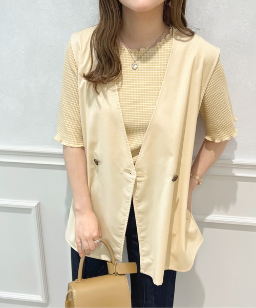 apres jour(アプレジュール)の「リネンライクジレ【ZOZOTOWN限定アイテム】(ベスト・レディース・ベージュ/イエロー/アイボリー・X-LARGE/フリー)」の5枚目の写真