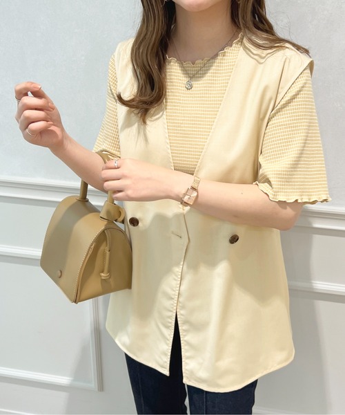 apres jour(アプレジュール)の「リネンライクジレ【ZOZOTOWN限定アイテム】(ベスト・レディース・ベージュ/イエロー/アイボリー・X-LARGE/フリー)」の6枚目の写真