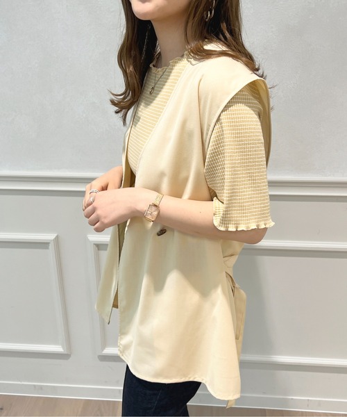 apres jour(アプレジュール)の「リネンライクジレ【ZOZOTOWN限定アイテム】(ベスト・レディース・ベージュ/イエロー/アイボリー・X-LARGE/フリー)」の7枚目の写真