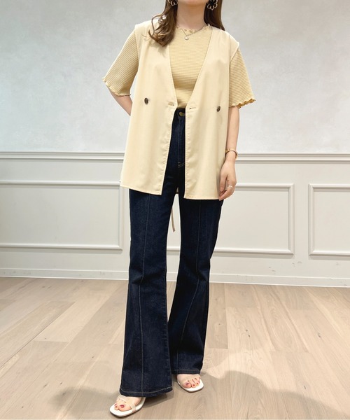 apres jour(アプレジュール)の「リネンライクジレ【ZOZOTOWN限定アイテム】(ベスト・レディース・ベージュ/イエロー/アイボリー・X-LARGE/フリー)」の10枚目の写真