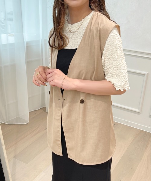 apres jour(アプレジュール)の「リネンライクジレ【ZOZOTOWN限定アイテム】(ベスト・レディース・ベージュ/イエロー/アイボリー・X-LARGE/フリー)」の19枚目の写真