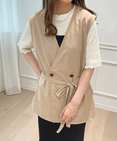 apres jour(アプレジュール)の「リネンライクジレ【ZOZOTOWN限定アイテム】(ベスト・レディース・ベージュ/イエロー/アイボリー・X-LARGE/フリー)」の20枚目の写真