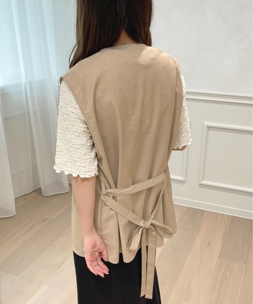 apres jour(アプレジュール)の「リネンライクジレ【ZOZOTOWN限定アイテム】(ベスト・レディース・ベージュ/イエロー/アイボリー・X-LARGE/フリー)」の21枚目の写真