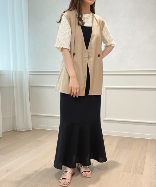 apres jour(アプレジュール)の「リネンライクジレ【ZOZOTOWN限定アイテム】(ベスト・レディース・ベージュ/イエロー/アイボリー・X-LARGE/フリー)」の22枚目の写真