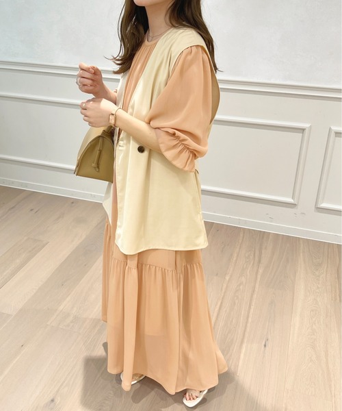 apres jour(アプレジュール)の「リネンライクジレ【ZOZOTOWN限定アイテム】(ベスト・レディース・ベージュ/イエロー/アイボリー・X-LARGE/フリー)」の14枚目の写真